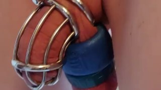 Sex slave training. Stretching out the nipples with vacuum suction cups