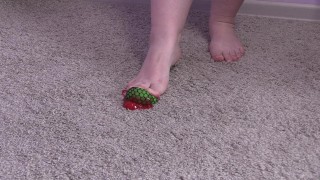 Feet trampled the ball as if it were your balls. Crush fetish.