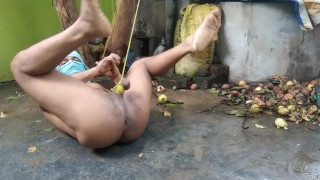 Tied up like a stray dog in a shitty place wants to get loose and pee 1