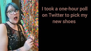 GanjaGoddess69 goes shopping in Seattle! fitting room shoes heels pawg