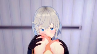 Azur Lane Hentai Washington Sucks and Fucks in the Showers