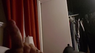 Hard jerk and cum before bed