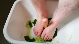 Fun with cucumber and dildo