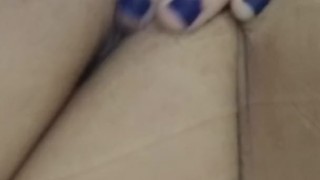 Playing with pussy at work