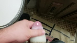 Breaking a tenga egg with my dick