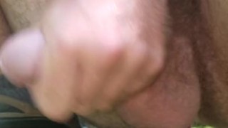 Outdoor cum shot and anal dildo
