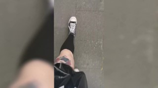 Walking in public with my latex dress underneath my blouse