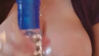 Horny Pregnant MILF Oils Up Huge Natural Tits and Plays with You - Mild JOI