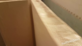 Seduced me in a movie theater, so fucked her in the toilet - Public tattoo