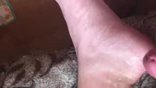 Hairy uncut Russian teen boy jerking off/