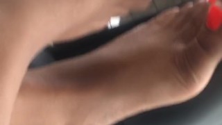 Amateur Plays With Feet In Car My Feet Smell So Good And Feel So Soft