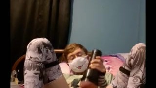 Solo Femboy plays with Fleshlight while playing with his Ass