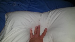 FUCKING WHAT I LOVE ... PILLOWS! ;) QUIET THOUGH - DADDY CAN'T GET CAUGHT!