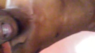 Black man walking naked in public at work