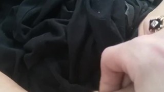 Rubbing my pussy while sitting in the car
