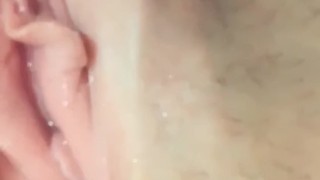 Amateur self pee in bath