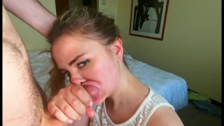 Sloopy Blowjob by a Cute Girl