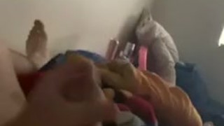 Early evening cumshot solo