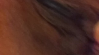 Thick girl tastes her pussy like a good girl