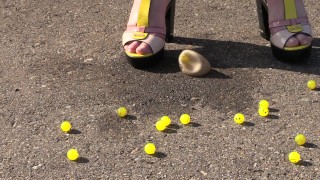 Feet trampled the ball as if it were your balls! Crush fetish.