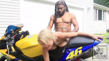 White Slut Gets Fucked on Motorcycle - Free Porn Videos - YouPorn