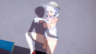 Azur Lane Illustrious Sucks and Fucks Outdoors