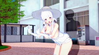 Azur Lane Illustrious Sucks and Fucks Outdoors