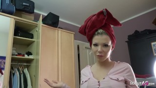 stepsister CAUGHT stepbro SNIFF HER PANTIES & HELP TO CUM WITH BEST HANDJOB