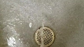 Standing Piss in Shower At Gym