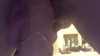 Trying to ride a 10 inch dildo... my pussy is sore. 
