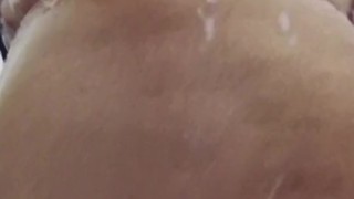 Latina BBW getting wet & full of soap