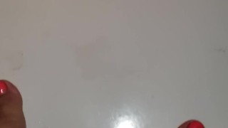 Squat Piss Sprays All Over Shower