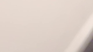 Shooting Cum in hotel hallway listening to couple fuck