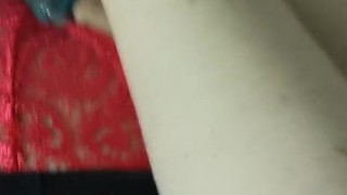 Girl Fucks Self and Cums On Jackrabbit