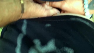 Old white ass is fucked bareback by twink outdoor - squelching old asshole