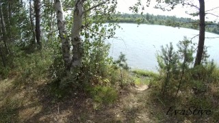 masturbate and cum on the back of a fisherwoman