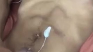 Young sexy man busting a load for roommates