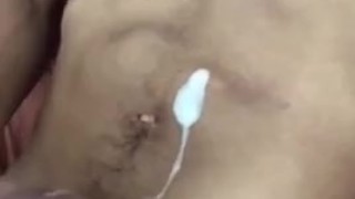 Young sexy man busting a load for roommates