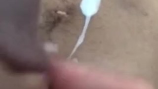 Young sexy man busting a load for roommates