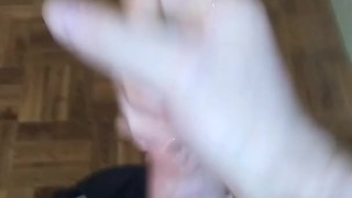 Jerking off before a shower, huge cumshot ;)