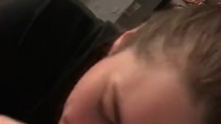 White girl deep throating 