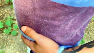 Twink belly expanded after drinking alien´s water ( alien inside belly )