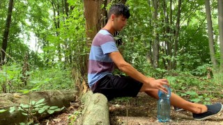 Twink belly expanded after drinking alien´s water ( alien inside belly )