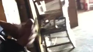 Bored and beating my dick at work