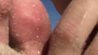 Public Beach playing with my feet compilation!