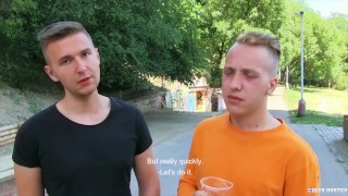  CZECH HUNTER 451 - Two Buddies Minding Their Own Business End Up Having A 3way