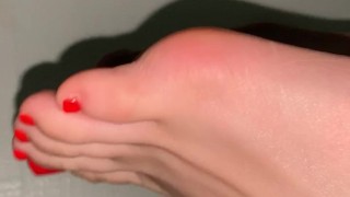 sexy soles with red polish