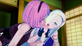 The Last:Naruto Adult Sakura and Ino Combination Penis Attack