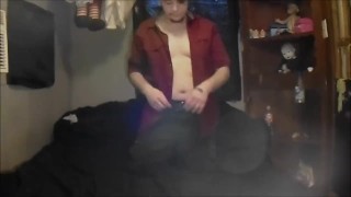 FtM Masculine Strip, Fat Pussy, Ass Hump Tease