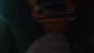 Black girl sucks white dildo